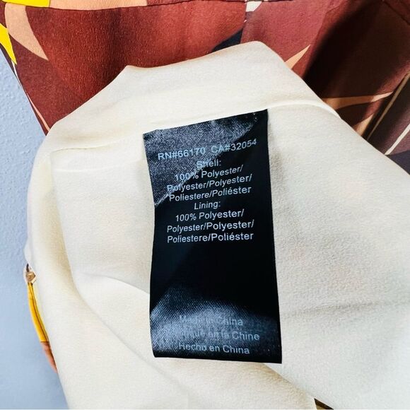 Anthropologie Hutch Deep-V Printed Wrap Maxi Dress in Multi Geo Size SP - Picture 8 of 10